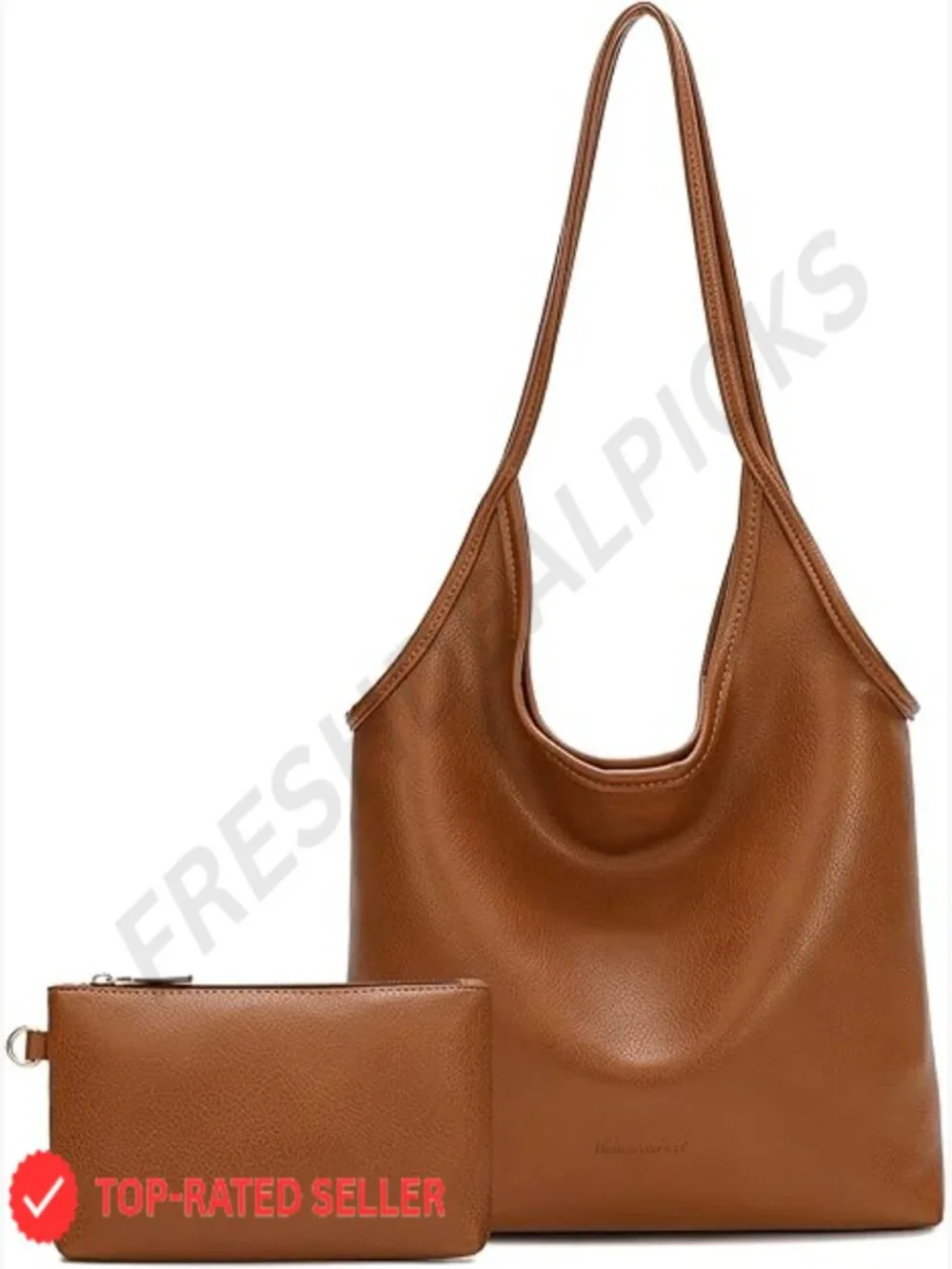 Slouchy Hobo Bag Soft Faux Leather Designer Shoulder Purse Spacious Top Handle